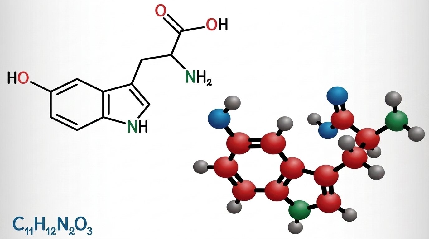 5-HTP molecular illustration