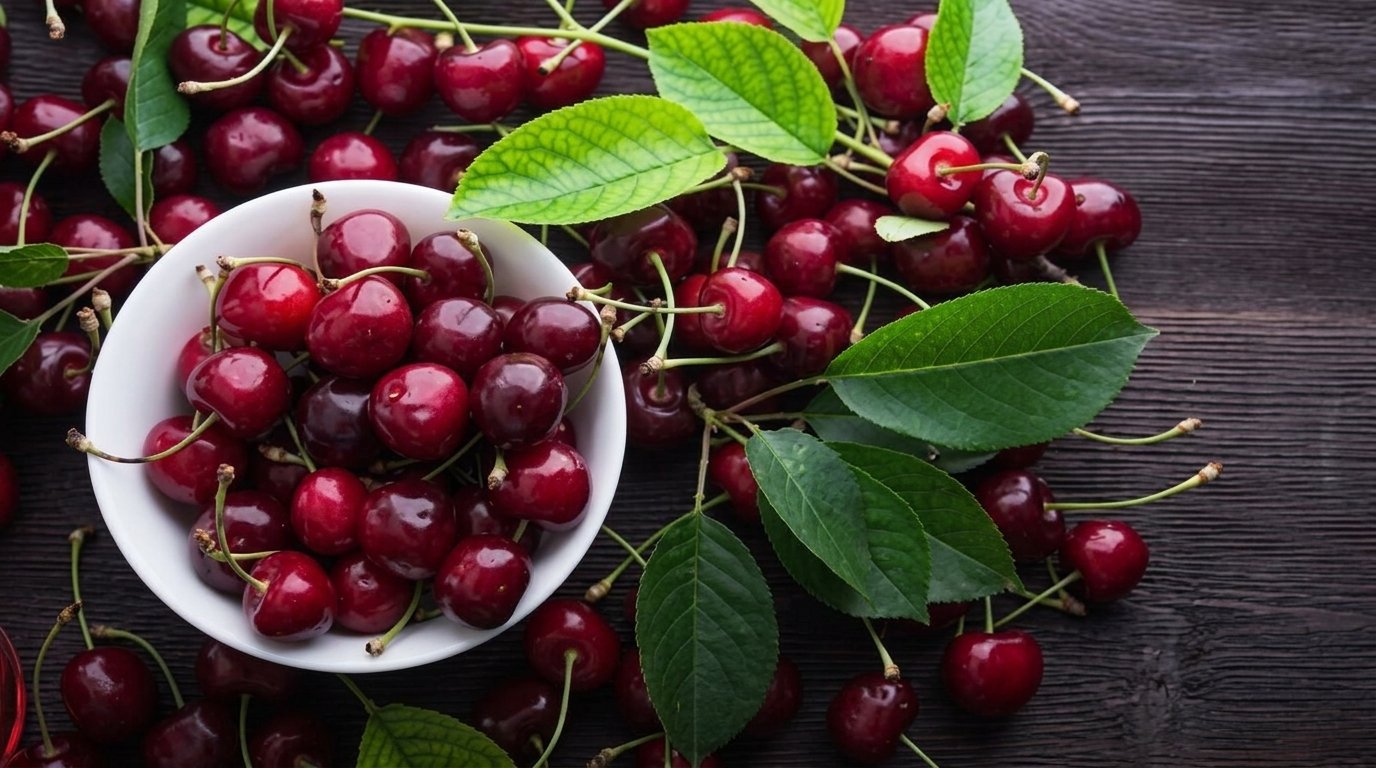 Red tart cherries representing tart cherry concentrate