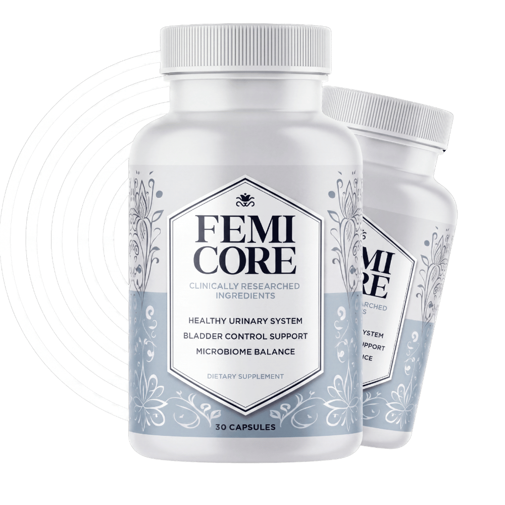FemiCore dietary supplement bottles