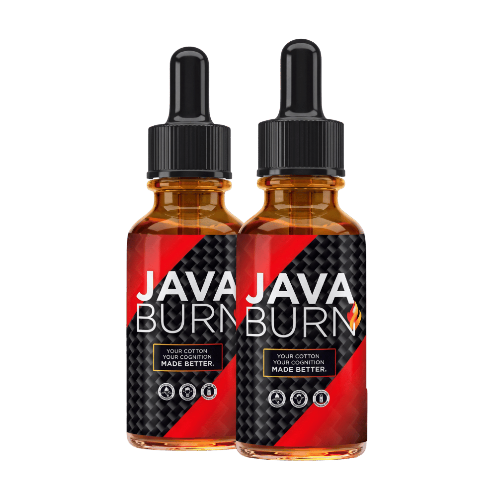 Java Burn liquid dietary supplement bottle with flame graphic