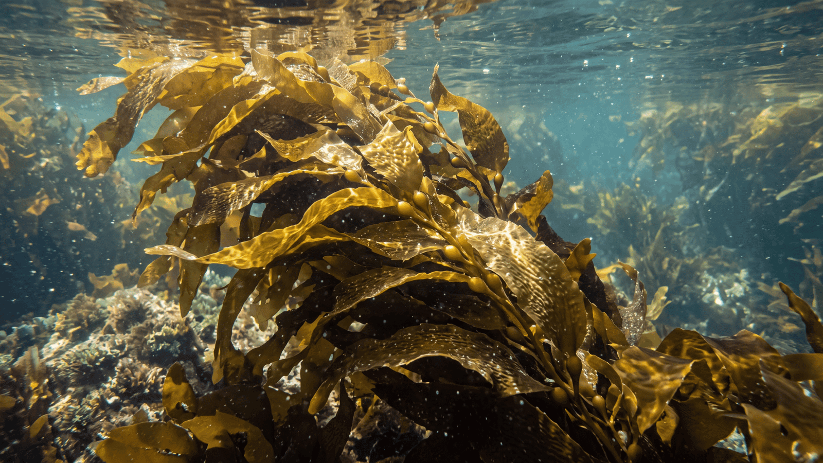 Illustrative fucoxanthin sea-kelp image