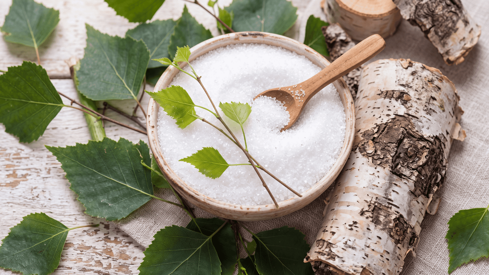 Illustrative xylitol and birch image
