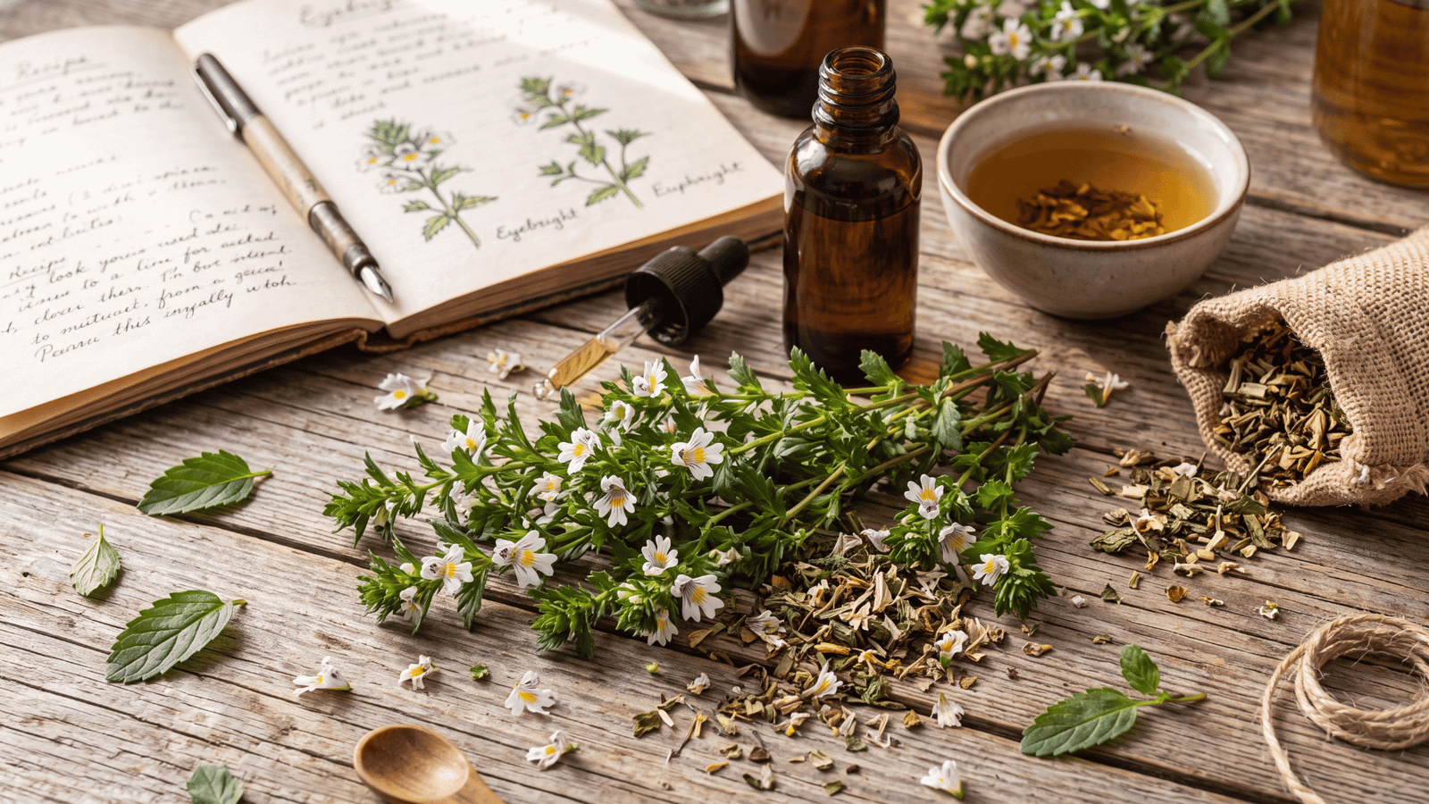 Illustrative eyebright herb