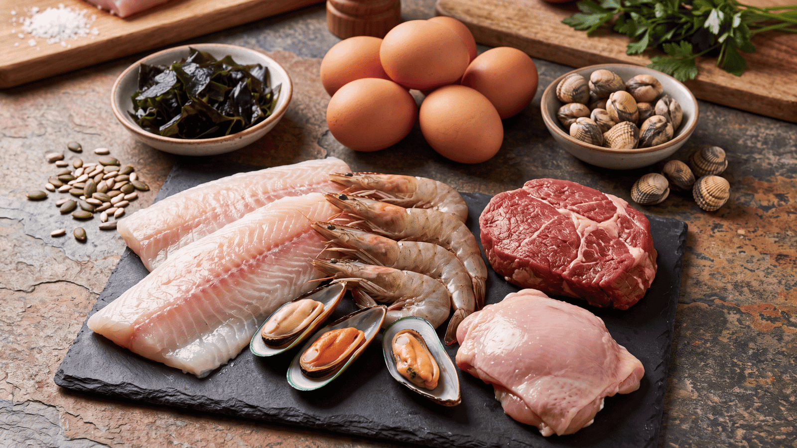 Illustrative taurine food sources