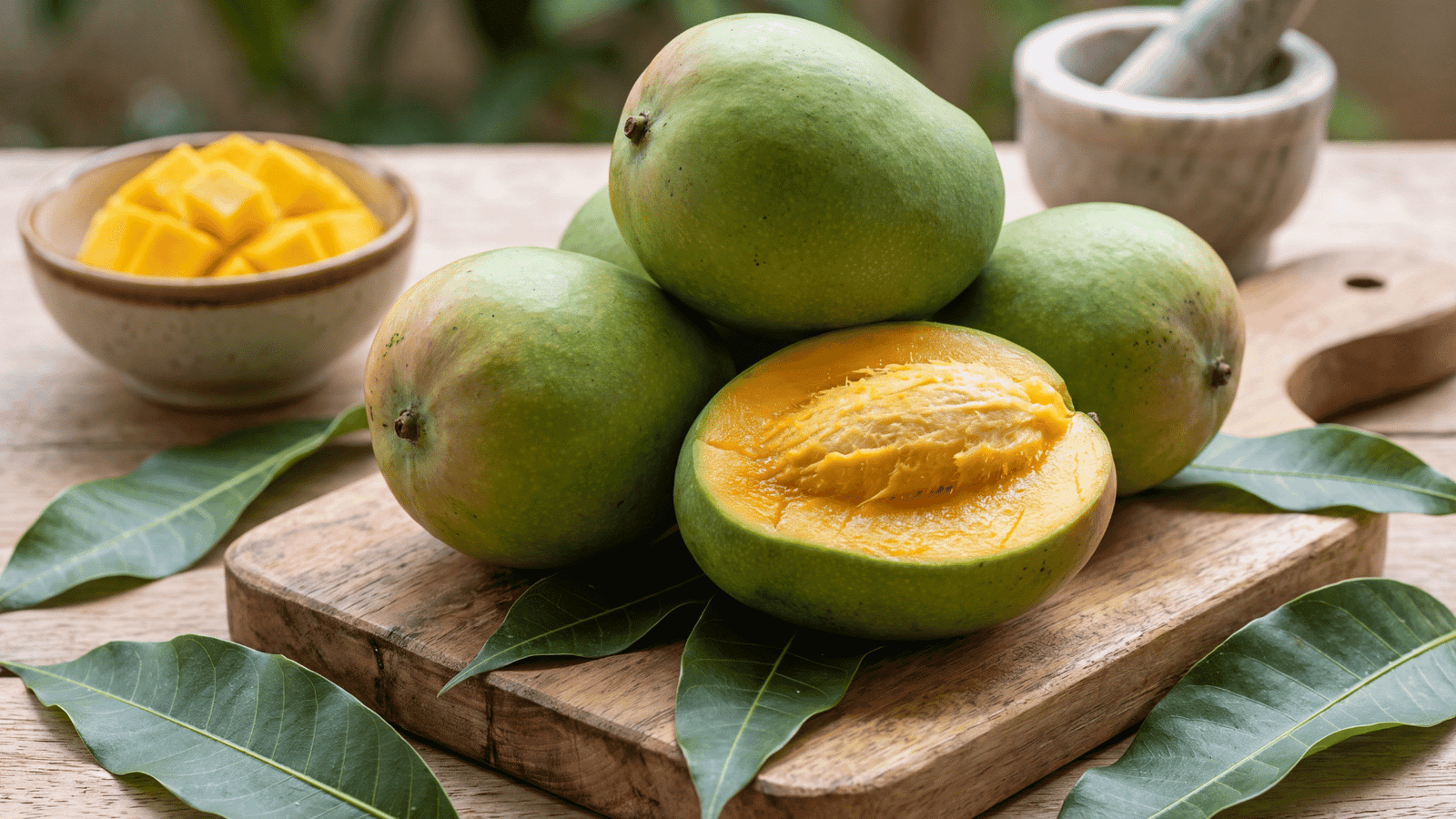 Illustrative African mango fruit