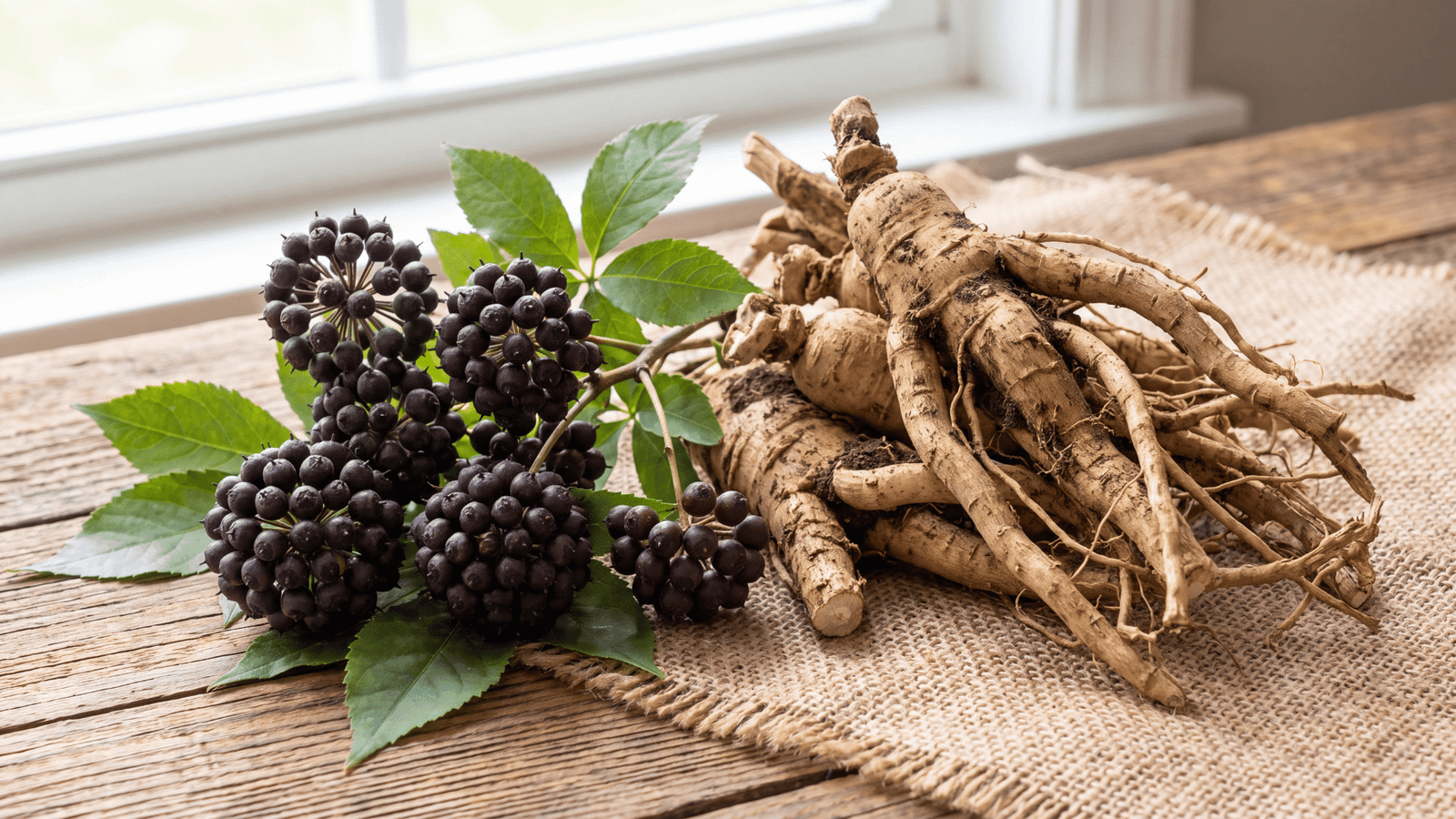 Illustrative eleuthero root